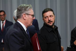 Sir Keir Starmer razgovara s ukrajinskim predsjednikom Volodimirom Zelenskim